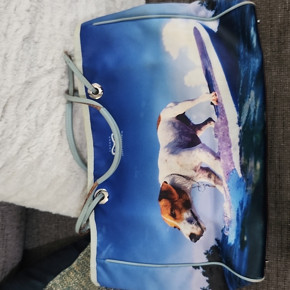 Anya Hindmarch Be A Bag Tote Dog Surfing Rare - Picture 9 of 15